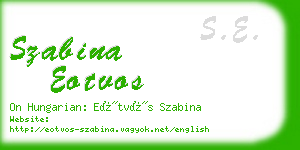 szabina eotvos business card